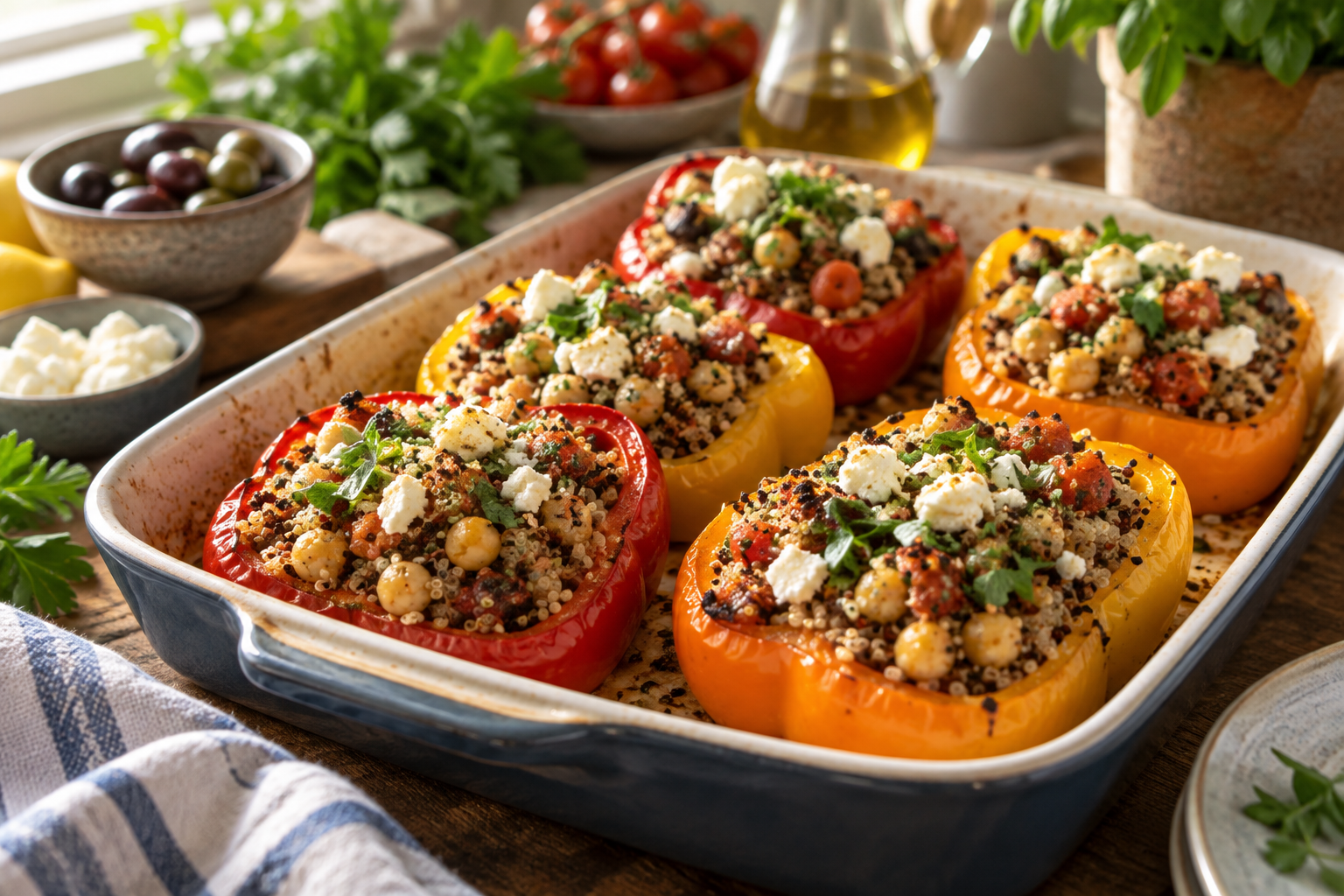 Mediterranean Stuffed Bell Peppers