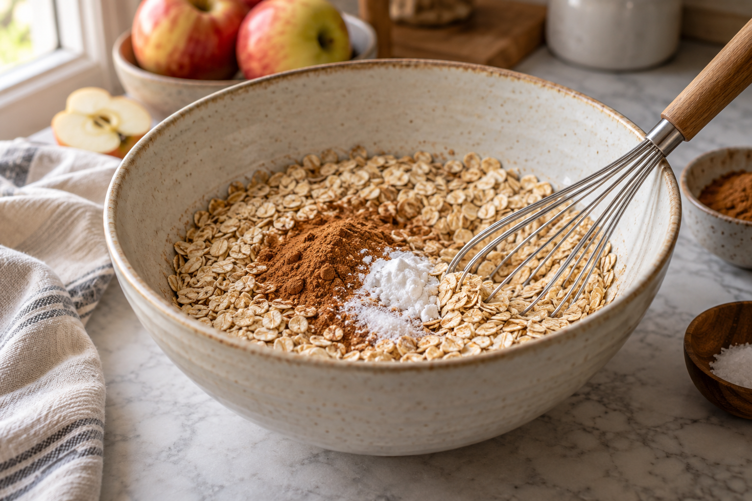 Apple Cinnamon Baked Oatmeal step 1