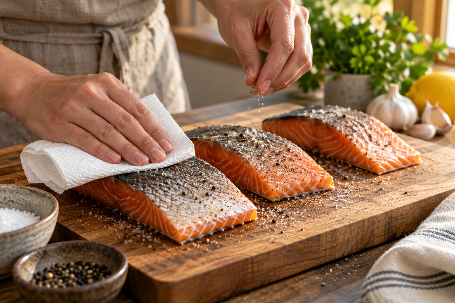 Honey Garlic Glazed Salmon step 1
