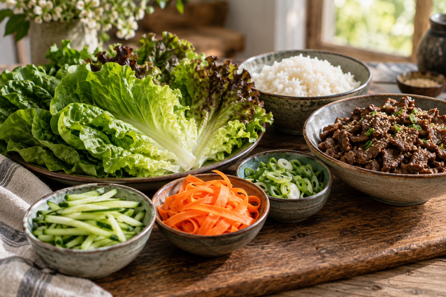 Korean Beef Bulgogi Lettuce Wraps step 3