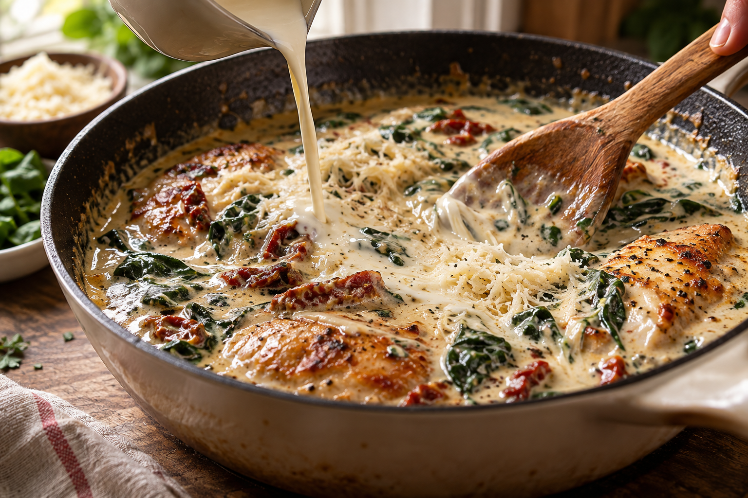 Creamy Tuscan Chicken step 4