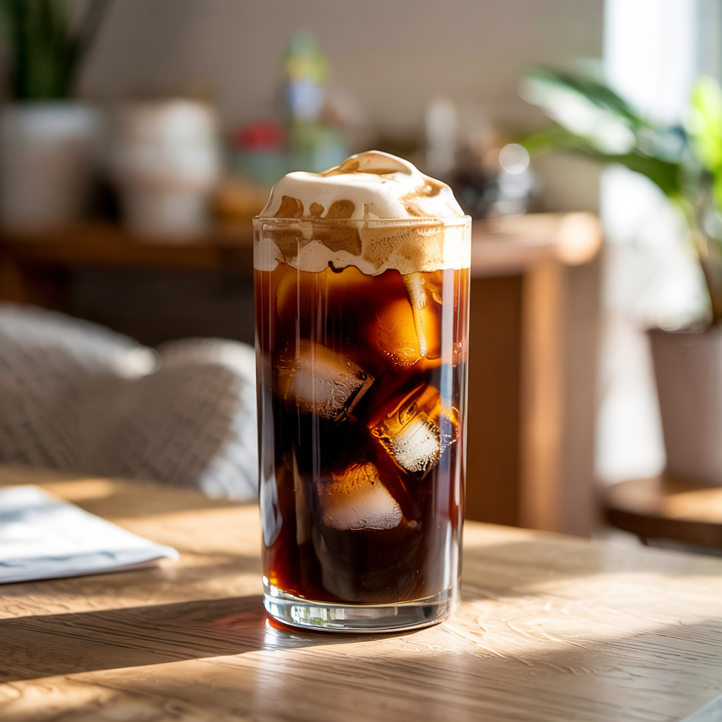 Iced Coffee with Vanilla-Honey Foam step 4