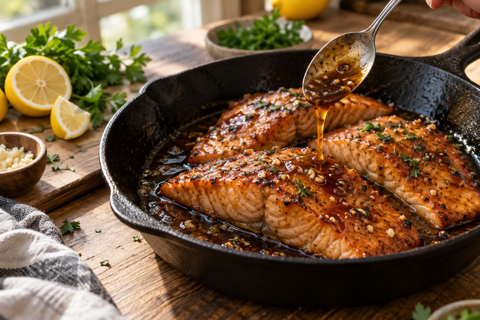 Honey Garlic Glazed Salmon step 5
