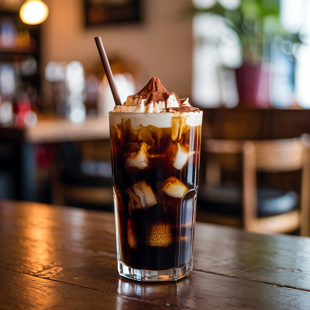 Iced Coffee with Vanilla-Honey Foam step 5