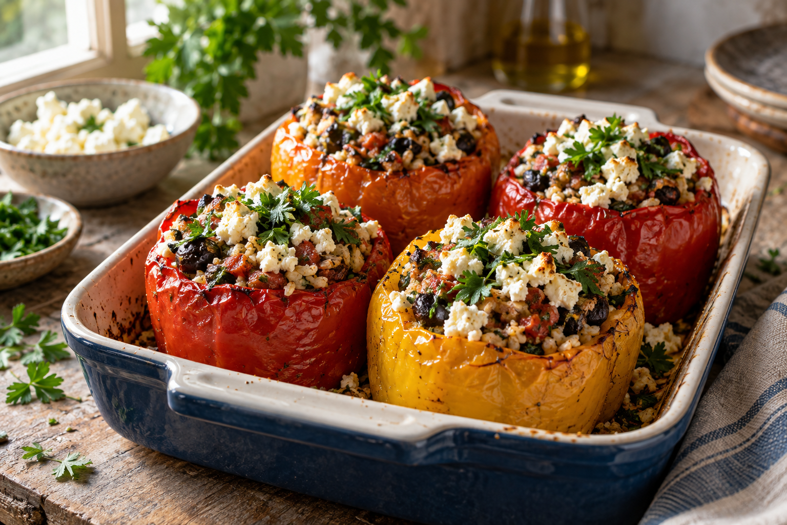 Mediterranean Stuffed Bell Peppers step 5
