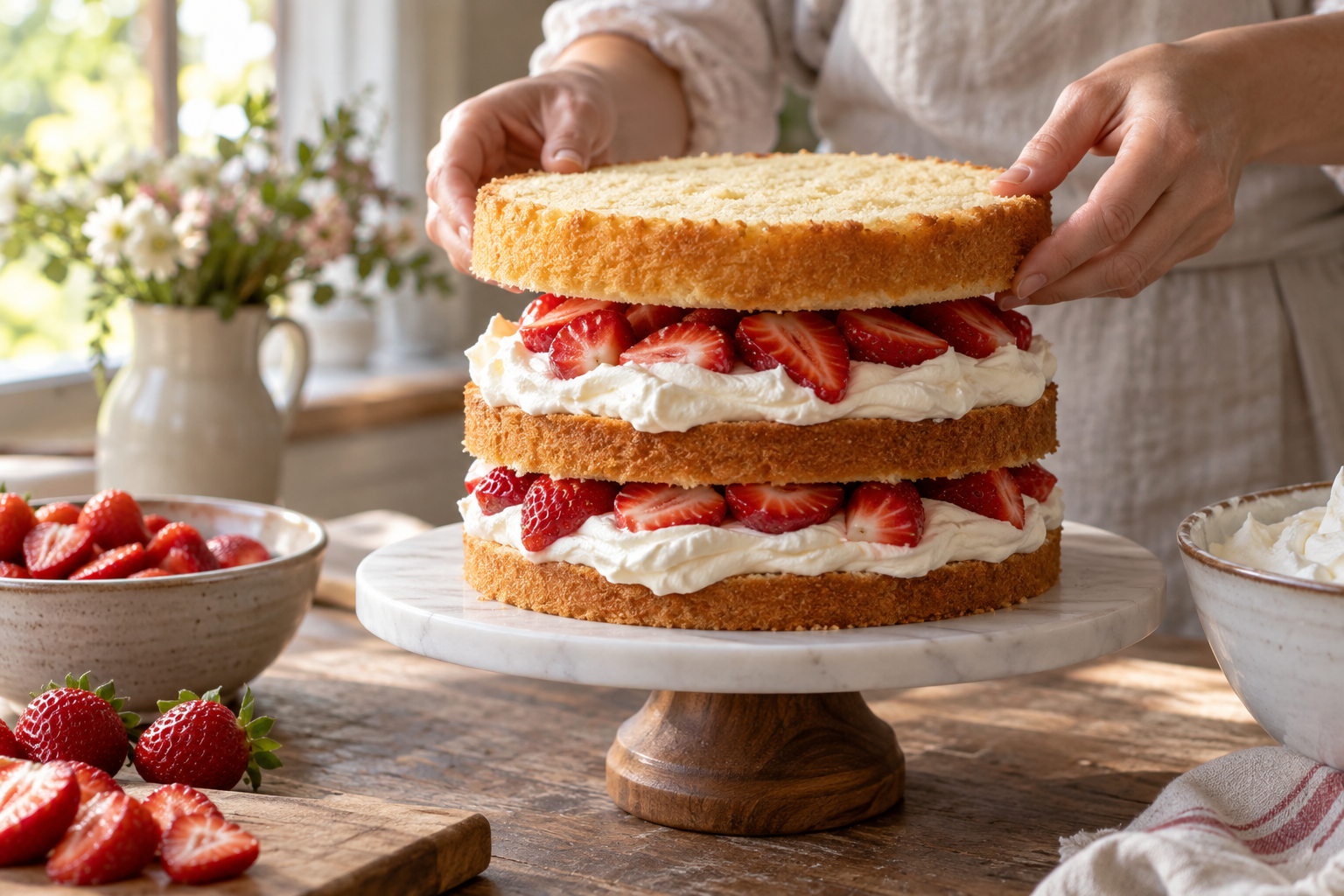 Strawberry Shortcake Layer Cake step 5