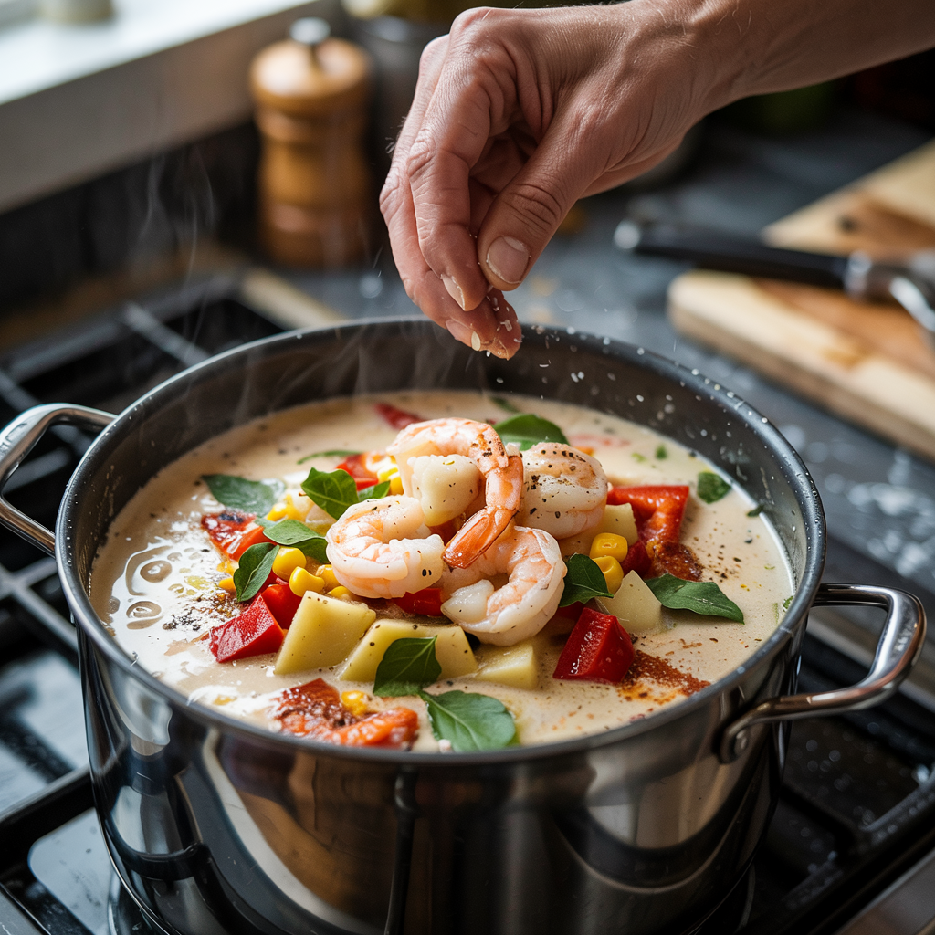 Zesty Shrimp Chowder step 6